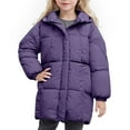 thumbnail image 2 of Zshosam Girls Coats Toddler Winter Coats for Baby Girl With Hoods Light Puffer Jacket Outdoor Travel Infant Zipper Warm Outerwear Cloth Snow Play Fall Baby Outwear Size 5T 6T,(Purple 5-6 Years), 2 of 5