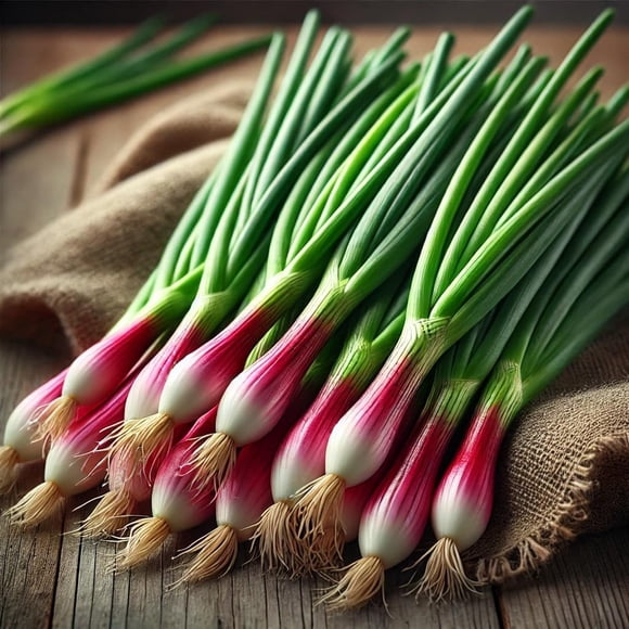HJADGG Red Welsh Onion Seeds – Non-GMO Perennial Red Bunching Onion/Scallion – Fast-Growing, Cold Hardy, High Yield – Ideal for Gardens, Containers & Everyday Cooking
