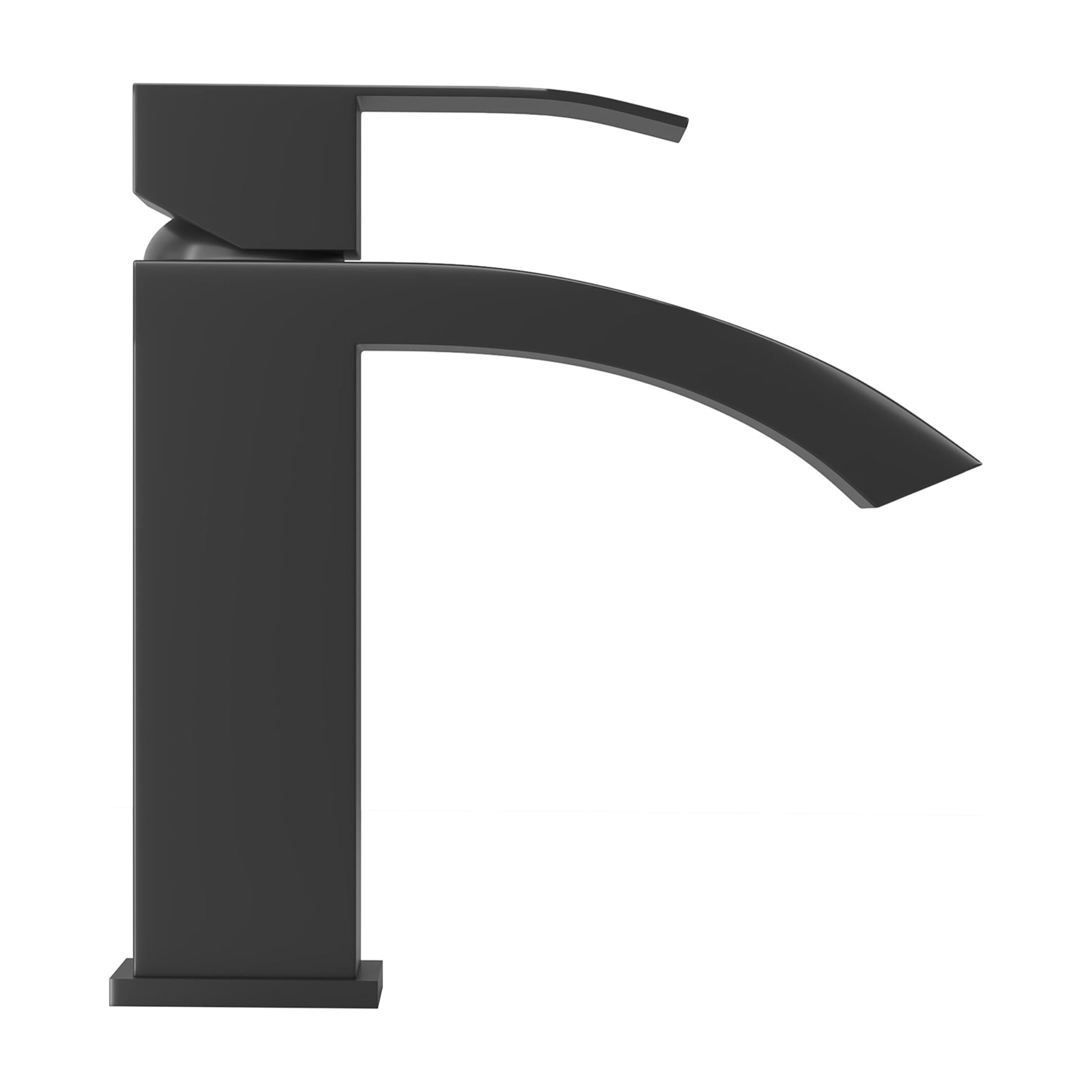 JERFIT Single Handle Bathroom Sink Faucet, 6.68" Matte Black Modern Vessel Vanity Faucet with Ceramic Cartridge, CUPC Certified