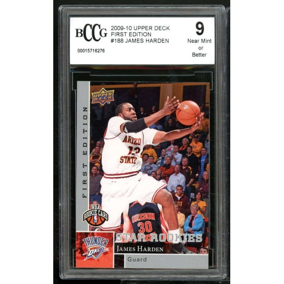 James Harden Rookie Card 2009-10 Upper Deck First Edition #188 BGS BCCG 9