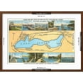 thumbnail image 5 of Art.com Map of Lake Geneva, Wisconsin Art Print, Brown Frame Wall Art, 29" x 21", 5 of 5