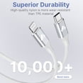 thumbnail image 4 of [2 Pack- 10ft] XUDUO Nylon Braided Fast C to iPhone Cable for iPhone 14/13/12/11/XS/XR/X/8, 4 of 7
