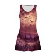 thumbnail image 4 of Vestido de Verano para las Mujeres Impresión de la Moda Bolsillo sin Mangas Cuello en V, Vestido Casual para la Playa Y Diario, 4 of 5