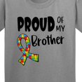 thumbnail image 4 of Inktastic Proud of My Brother Autism Awareness Puzzle Piece Ribbon Youth T-Shirt, 4 of 5