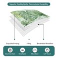 thumbnail image 6 of 3 Pieces Twin XL Quilt Set,Tropical Watercolor Plant Leaves Soft Bedding Sets with 1 Quilt & 2 Pillow Shams,Green Leaf Farm Wood Grain Summer Bedspread Lightweight Coverlet Comforter, 6 of 8