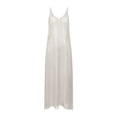 thumbnail image 6 of NMMUED Womens Crochet Beach Cover Up Dress Sleeveless V Neck Long Dresses Summer Vacation Outfits White S, 6 of 6