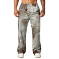 thumbnail image 4 of Havenx Camo Sweat Pants for Men Wide Leg Dry Leaf Print Elastic Waist Sweatpants with Pockets Open Bottom Camouflage Trousers Jogger Gym Workout Hiking Casual Loose Fit Clothes,Earthy Yellow L, 4 of 7