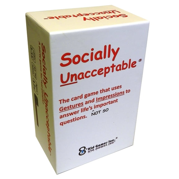Socially Unacceptable - NEW Card Game - Interactive and Different !!!! Adult Party Game, Game Nights, or Anytime! Perfect for Adults, Couples, College, and Families.