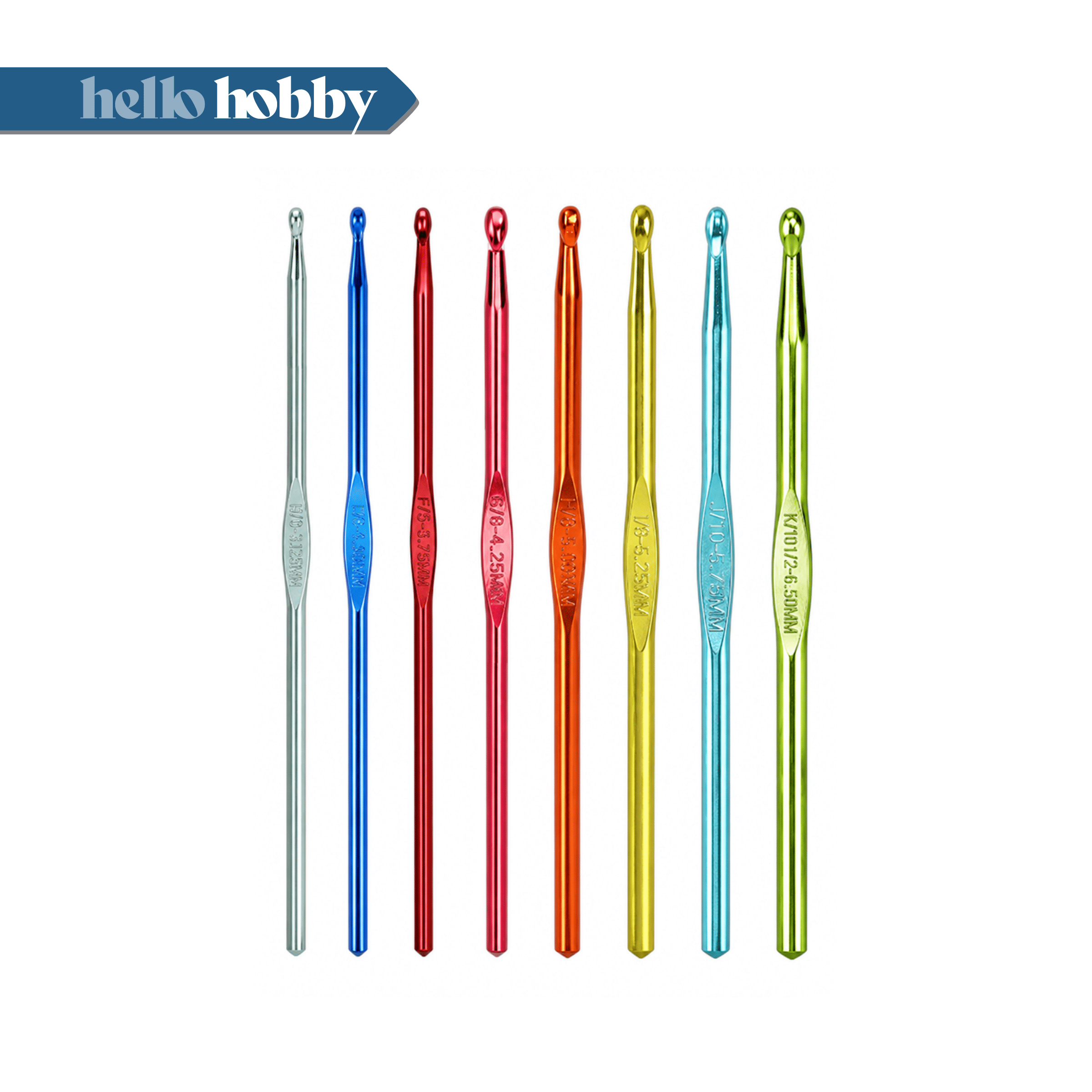 Boye, Crochet Hook Set, J K N, Multicolor, Tapered Throat