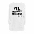 thumbnail image 4 of Women's Winter Long Sleeve Shirts Fleece Thermal Crewneck Letter Printed Thick Casual Loose Pullover Tops with Pockets (XL, White), 4 of 4