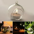 thumbnail image 5 of Crystal Glass Hanging Candle Holder, Gaqring Elegant Borosilicate Glass Candlestick, Translucent Decorative Hanging Candle Holders for Wedding Party Dinner Home Decor, 5 of 7
