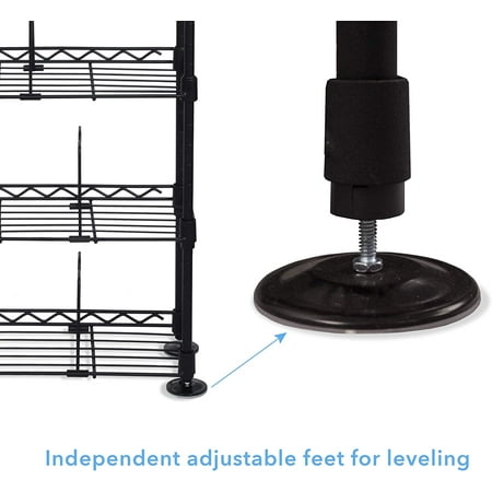 Atlantic - Maxsteel 5-Tier Multimedia Rack - Black