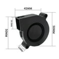 thumbnail image 4 of serony 24V DC 50mm Blower Cooling Fan 5015 Extruder For CR10 3D Printer, 4 of 9