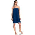 thumbnail image 3 of TowelSelections Women's Wrap Adjustable Cotton Terry Spa Shower Bath Gym Cover Up Small Monaco Blue, 3 of 4