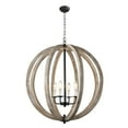thumbnail image 2 of Y-Decor  Capoli Neutral Finish Wood 4-loght Orb Chandelier, 2 of 5