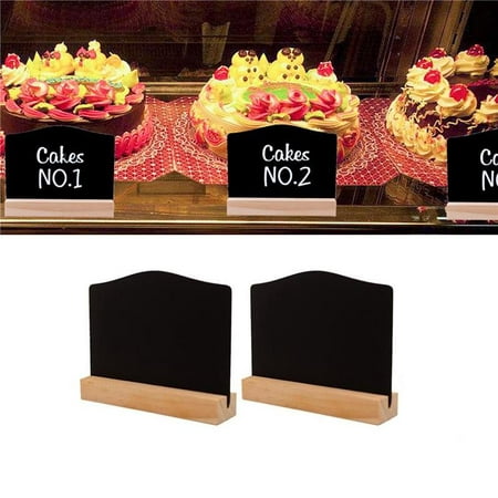 

4Pcs Mini Chalkboard Sign Double Sided Small Blackboard Handheld Table Top Menu Blackboard Display with Base for School Birthday Bar and Party Event Decoration