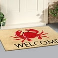 thumbnail image 3 of A1HC Natural Coco Coir Doormat, Red Crab Welcome, 18"x30", Durable Outdoor Welcome Mat, Non-Slip, Easy to Clean, Pet Friendly, 3 of 8