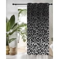 thumbnail image 3 of Ombre Leopard Thermal Insulated Blackout Curtains for Bedroom 63 Length Print Black White Gradient Room Darkening Curtain 1 Panel Grommet Window Curtain Drape for Living Room Nursery Room, 3 of 7