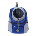 thumbnail image 2 of Flmtop Outdoor Travel Dog Puppy Breathable Head Out Chest Front Carrier Bag Backpack Blue, 2 of 9