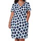 thumbnail image 3 of Vestido largo de noche para mujer con bolsillos sueltos y estampado de lunares de acuarela azul índigo/grande., 3 of 7