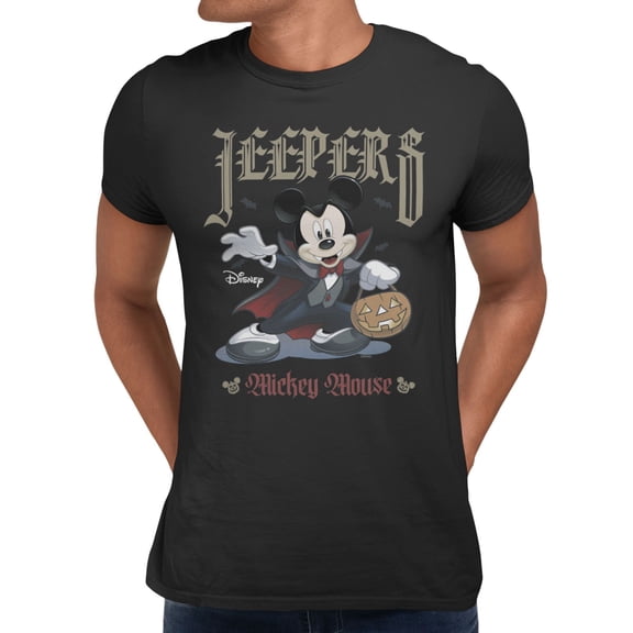 Disney Mickey Mouse Jeepers Vampire Halloween Costume Men's T Shirt (Black, S-XXXL)