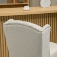 thumbnail image 6 of HomCom Bar Stool, Beige, Set of 2, 6 of 9