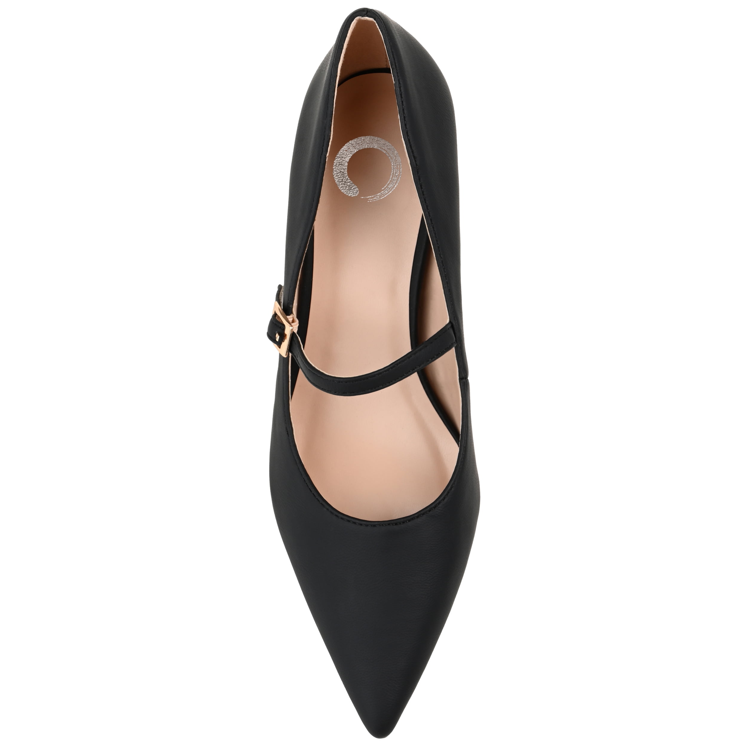 Journee Womens Manza Kitten Heel Mary Jane Pointed Toe Pumps, Widths Available