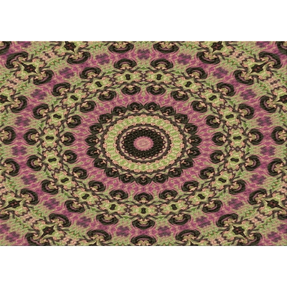 Ahgly Company Indoor Rectangle Patterned Blood Red Brown Area Rugs, 7' x 10'