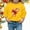Yellow, variant on Christmas Sweatshirt Kids, Christmas Print Pullover Top Crewneck Xmas Sweatshirt Xmas Casual Wear 8-9 Years