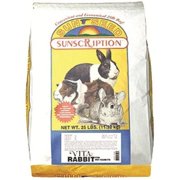 Angle View: Sunseed Sunscription Vita Rabbit Formula, 25 Pound Bag