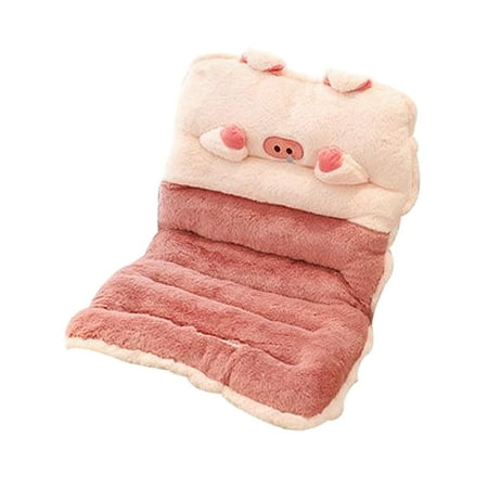 

Cartoon Animals Plush Chair Cushion Sofa Back Pillow Desk Chair Cushion Soft Mat High Back Chair Pad for Office Chair Dining Chair Pink and Orange