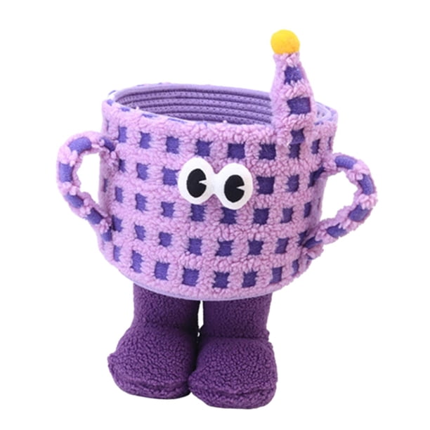Cesta para artículos diversos, cesta de almacenamiento para el hogar, contenedor de almacenamiento de dibujos animados, cestas de juguete para oficina Violeta Macarena Cesta de artículos diversos