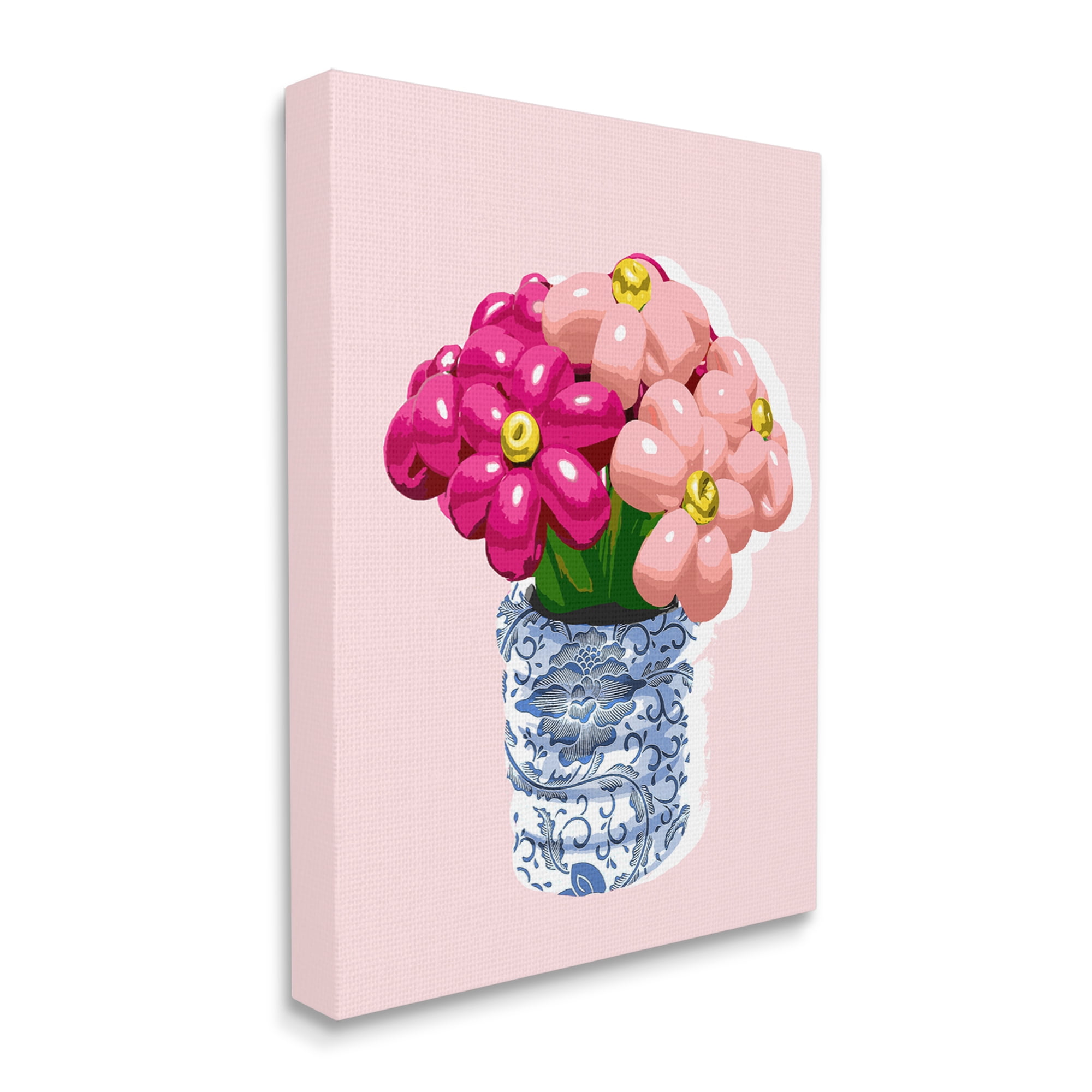Stupell Industries Balloon Bouquet in Vase Abstract Painting Gallery Wrapped Canvas Print Wall Art, 36 x 48