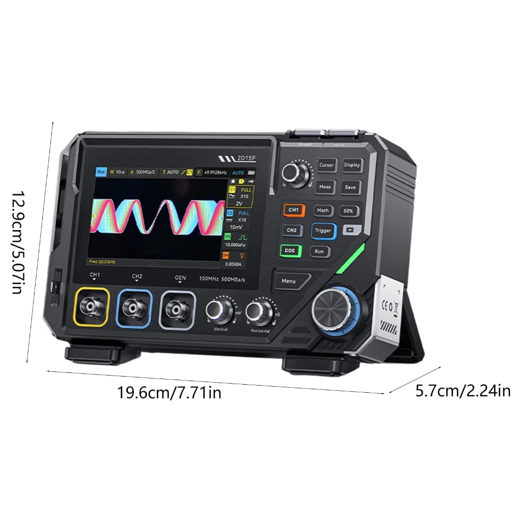 Zeiwohndc Digital Oscilloscope 4.5 Digit Multimeter Build in Signal Generator Portable ABS Design