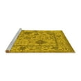 thumbnail image 2 of Ahgly Company Machine Washable Indoor Rectangle Oriental Yellow Industrial Area Rugs, 6' x 9', 2 of 4