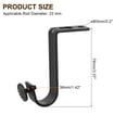 thumbnail image 2 of 2Pcak Ceiling Mount Curtain Rod Brackets, Drapery Holder for 0.8 Inch Rod, Black, 2 of 7