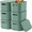 Green, variant on NTYNTY 6 Pack Small White Plastic Storage Bins with Lids & Handles, 9.84" x 7.09" x 6.3" Stackable Organizer for Crafts & Snacks