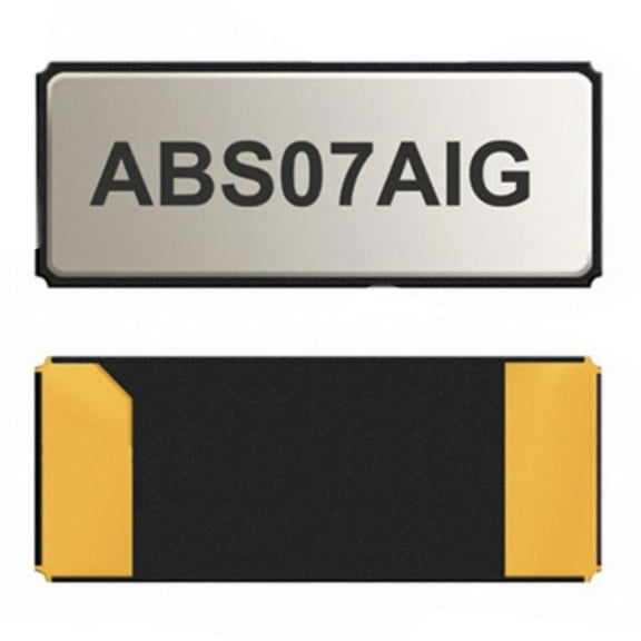 Pack of 6 ABS07AIG-32.768KHZ-9-1-T Crystal 0.032768MHz ±10ppm (Tol) 9pF FUND 80000Ohm Automotive AEC-Q200 2-Pin Mini-CSMD, Bulk, RoHS