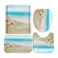 thumbnail image 2 of Ensembles de Salle de Bain avec Rideau de Douche et Tapis Rideaux de Douche d'Automne pour Salle de Bain Ensembles avec Tapis Déco de Salle de Bain Brun Clair 4 Pcs Incluses 12 Crochets, 2 of 8