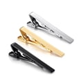 thumbnail image 1 of Juego de 3 pinzas para corbata de cobre, elegantes y a la moda, con cierre de pinza para corbata para hombre, para aniversario de bodas, dorado, negro y plateado, 1 of 12