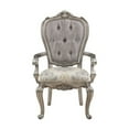 thumbnail image 2 of Aria 27 Inch Dining Armchair Set of 2 Plush Velvet Antique Platinum Tone, 2 of 5