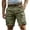 Army Green, variant on Men's Gym Shorts Men's Casual Solid Color Fashion Pockets Comfortable Cargo Short Pants Army Green XL