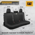 thumbnail image 2 of Funda de asiento trasero CAT MeshFlex, diseño de lona y malla negra, 2 of 9