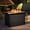 Black, variant on 45" Rectangular Propane Fire Pit with Lid, 50,000 BTU Tabletop Fire Pit with Glass Rock, Waterproof Cover and PE Rattan, Brown