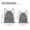 thumbnail image 2 of Xecao Brown Moose with Pinecones Pattern Sports Drawstring Backpack - String Swim Gym Bag with Wet Proof Pocket for Women&Men-Small, 2 of 6
