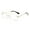 Clear, variant on Retro Rimless Rectangle Sunglasses for Women Men Gold Metal Frameless Vintage Square Glasses Tinted Lens Y2K 90s 2000s Fashion Protection Glasses