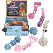 Dog Toys - 8 Large Dog Rope Toys for Medium and Large Dogs- BK