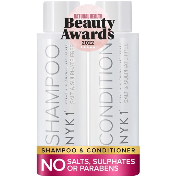 SALT NYK1 Sulfate-Free Shampoo and Conditioner Set for Color-Treated Hair, Extensions and Keratin Treatments (2 x 16.9 Fl Oz)