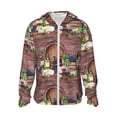thumbnail image 1 of Vsdgher Sweat à Capuche Imprimé Bouteille Verre Vin Rouge pour Hommes Femmes, Manches Longues Protection Solaire Pêche Course Natation-Grand, 1 of 7