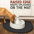 thumbnail image 4 of Leashboss | Silicone Splash Mat for Pet Fountains with Tall Lip | Non Slip & Waterproof | Great for Dog Gravity Water Bowls, Automatic Dispensing Cat Feeders | Rounded, Small (14 x 12 Inches) | Black, 4 of 6
